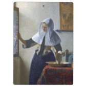 Porte-bloc Femme avec une cruche d'eau par Johannes Vermeer (Dos)