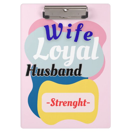Porte-bloc Femme, Mari Loyal, Force (Devant)