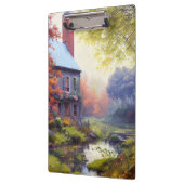 Porte-bloc Ferme/cours d'eau/bois/peinture (Gauche)