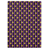 Porte-bloc Fête Mardi Gras de rayures verticales violettes do (Dos)
