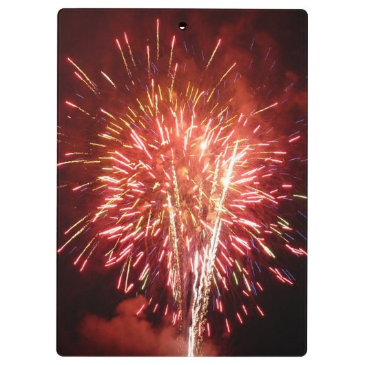 Porte-bloc Feu d'artifice rouge, blanc et bleu II patriotique (Dos)