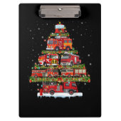 Porte-bloc Feu de camion feux Pompier Camion d'incendie Noël (Devant)