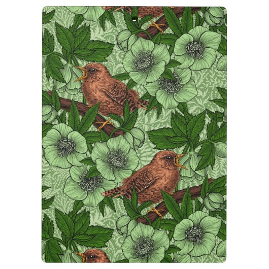 Porte-bloc Feu et hellebore, vert clair (Dos)