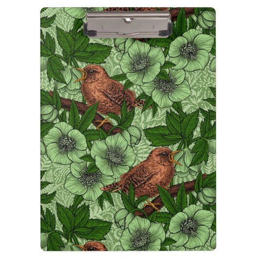 Porte-bloc Feu et hellebore, vert clair (Devant)