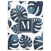 Porte-bloc Feuille de Monstère Tropicale Bleue et Blanc de la (Dos)