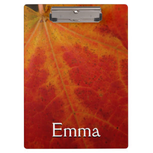 Porte-bloc Feuille d'érable rouge Abstraite Automne Photograp