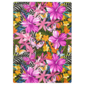 Porte-bloc Feuille et fleurs tropicaux (Dos)