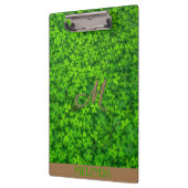 Porte-bloc Feuille verte avec monogramme (Gauche)