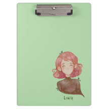 Feuilles aquarelle et caractère fille arbre