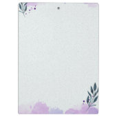 Porte-bloc Feuilles d'aquarelle vert pourpre (Dos)