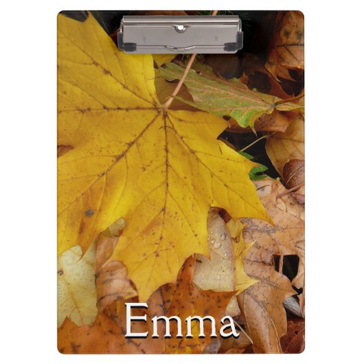 Porte-bloc Feuilles de Érable Tombées Jaune Automne Nature (Devant)