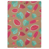 Porte-bloc Feuilles de pavot, cerise, fraise et pastèque (Dos)