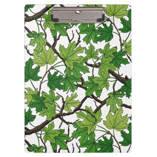 Porte-bloc Feuilles d'érable sur fond blanc (Devant)