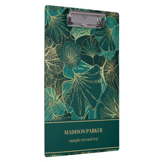 Porte-bloc Feuilles d'or bleu-vert (Swatch)