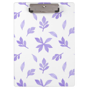 Porte-bloc Feuilles violettes et motifs floraux