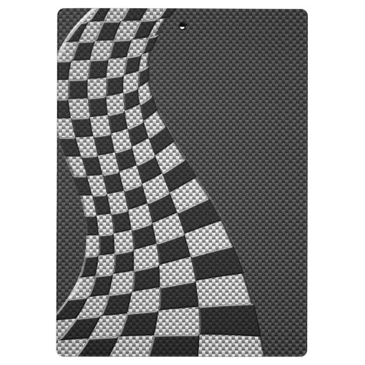 Porte-bloc Fibre de carbone comme course Drapeau Wave Print (Dos)