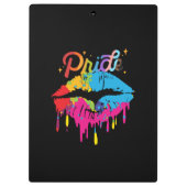 Porte-bloc Fierté Lèvres arc-en-ciel | LGBTQ | Lèvres à goutt (Dos)