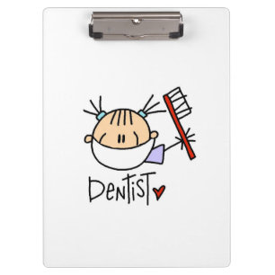 Porte-bloc Figure Stick Femme Dentiste Porte - bloc
