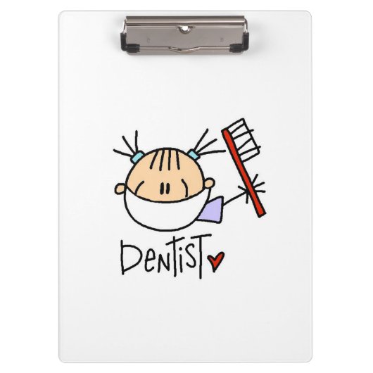 Porte-bloc Figure Stick Femme Dentiste Porte - bloc (Devant)