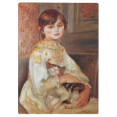 Porte-bloc Fille avec chat, Auguste Renoir (Dos)