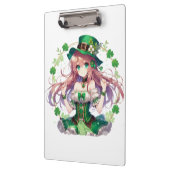Porte-bloc Fille d'anime de la Saint Patrick's Day (Gauche)