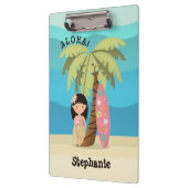 Porte-bloc Fille de surfer hawaïenne (Gauche)