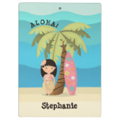 Porte-bloc Fille de surfer hawaïenne (Dos)