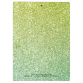 Porte-bloc Fille jaune Ombre Parties scintillant Monogramme N (Dos)