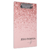 Porte-bloc Fille Parties scintillant Blush rose Simple Monogr (Swatch)