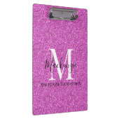 Porte-bloc Fille Parties scintillant rose chaud Nom du monogr (Swatch)