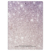 Porte-bloc Fille violet rose ombre Parties scintillant Nom du (Dos)