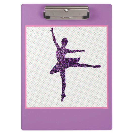 Porte-bloc Filles Ballet Dancer Pastel Personnalisé (Devant)