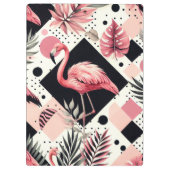 Porte-bloc Flamant rose mignon géométrique (Dos)