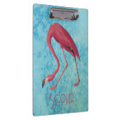 Porte-bloc Flamant rose rose Audubon sur aquarelle bleue (Swatch)