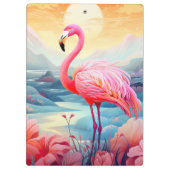 Porte-bloc Flamant Tropical avec Fleurs (Dos)