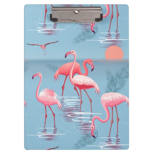 Porte-bloc Flamants Motif 1 (Devant)
