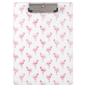 Porte-bloc Flamingo Cool-Pink Tropical sur blanc