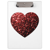 Porte-bloc Flamme de parties scintillant de coeur rouge foncé (Devant)