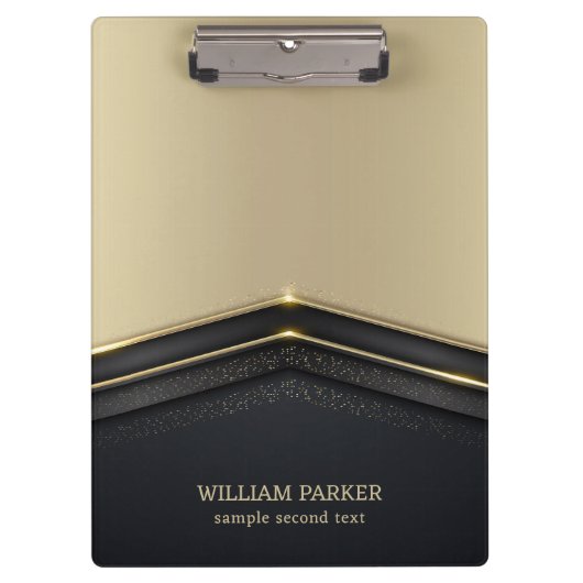 Porte-bloc Flèche beige et or noir (Devant)