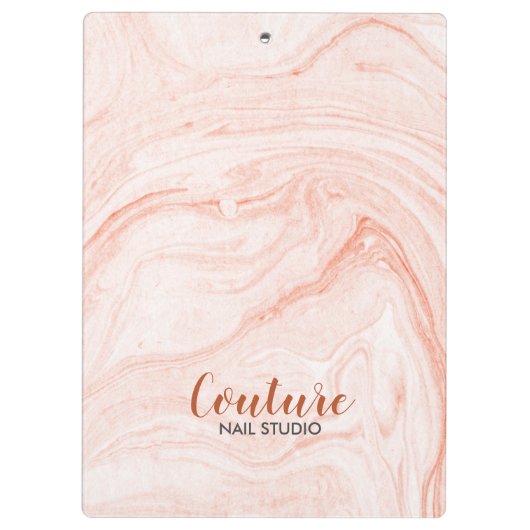 Porte-bloc Flèches blanches et Roses en or marbré (Dos)