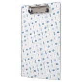 Porte-bloc Fleur blanche et bleue (Gauche)