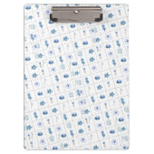 Porte-bloc Fleur blanche et bleue (Devant)