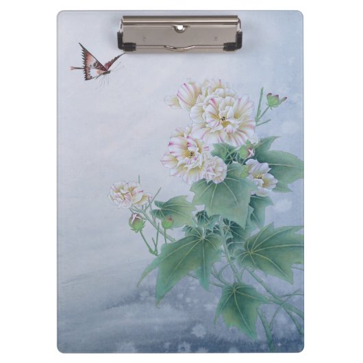 Porte-bloc Fleur chinoise avec papillon (Devant)