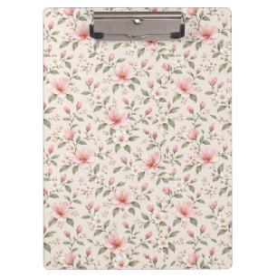 Porte-bloc Fleur de cerisier rose tendre motif sans couture