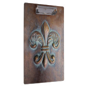 Porte-bloc Fleur De Lis, Cuivre-Regard âgé imprimé (Swatch)