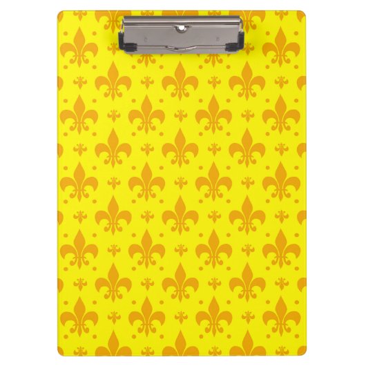 Porte-bloc Fleur de lis Motif jaune (Devant)