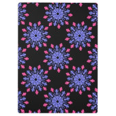 Porte-bloc Fleur de néon bleu et rouge (Dos)