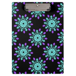 Porte-bloc Fleur de néon pourpre et turquose