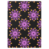 Porte-bloc Fleur de néon rose et orange (Dos)