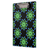 Porte-bloc Fleur de néon vert et bleu (Gauche)